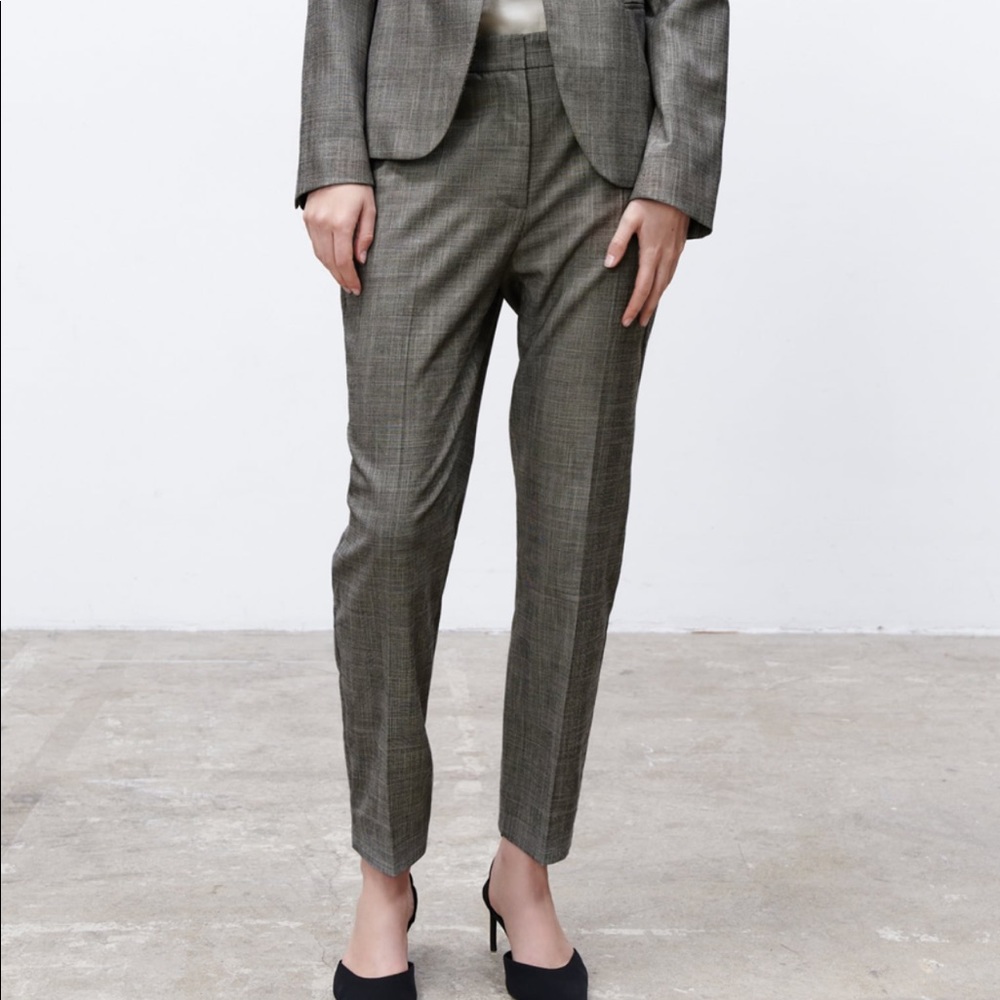 Zara Checkered Cigarette Pants